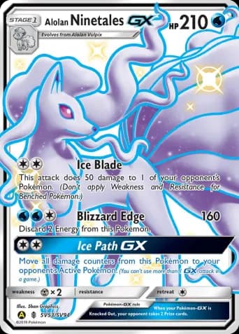 Alolan Ninetales-GX Pokémon card #SV53