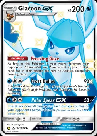 Glaceon-GX Pokémon card #SV55