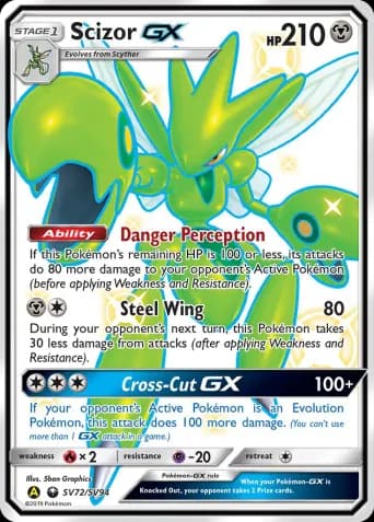 Scizor-GX Pokémon card #SV72