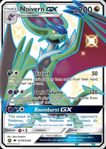 Noivern-GX Pokémon card #SV78