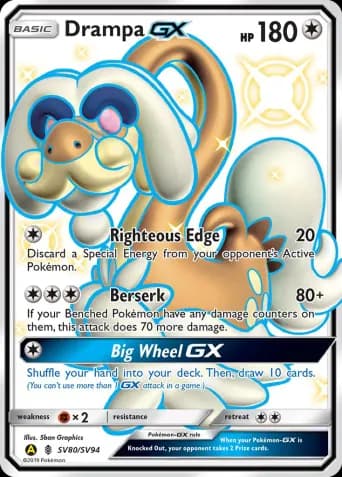 Drampa-GX Pokémon card #SV80
