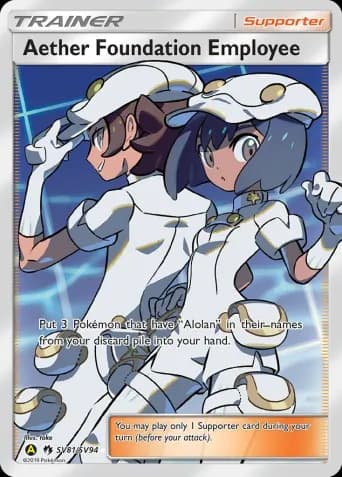 Aether Foundation Employee Pokémon card #SV81