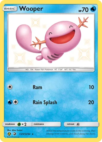Wooper Pokémon card #SV9