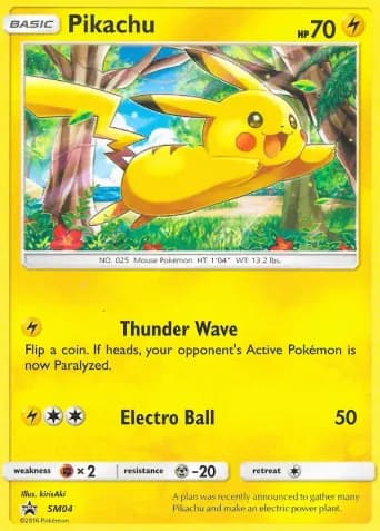 Pikachu Pokémon card #SM04