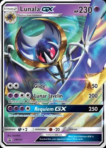Lunala GX Pokémon card #SM103