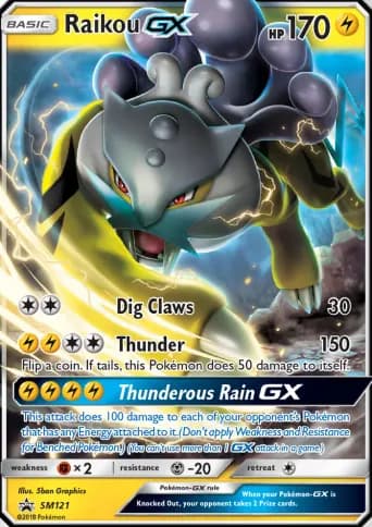 Raikou GX Pokémon card #SM121