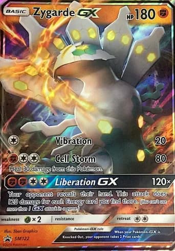 Zygarde GX Pokémon card #SM122