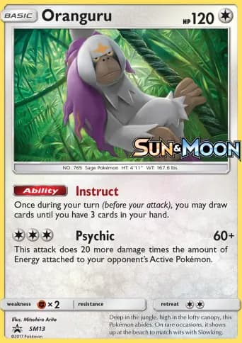 Oranguru Pokémon card #SM13