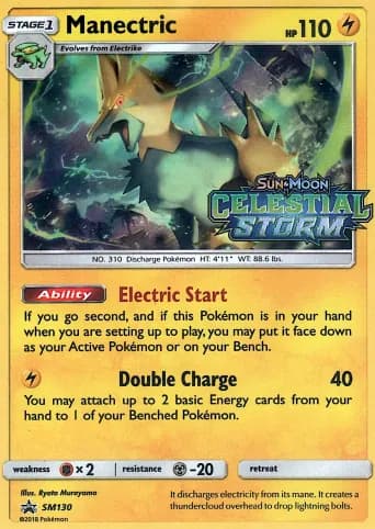 Manectric Pokémon card #SM130
