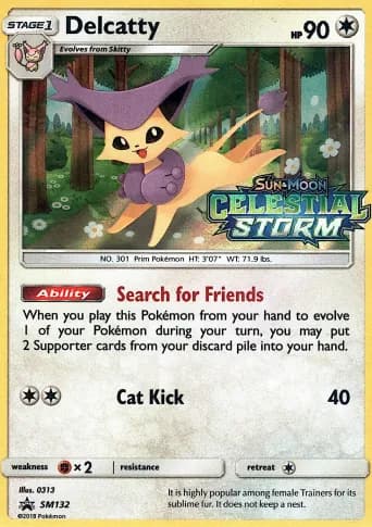 Delcatty Pokémon card #SM132