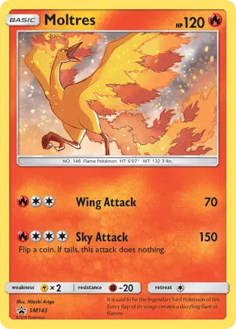 Moltres Pokémon card #SM143