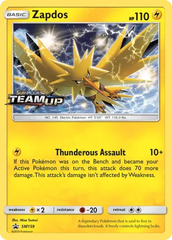Zapdos Pokémon card #SM159