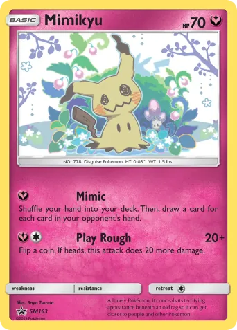 Mimikyu Pokémon card #SM163
