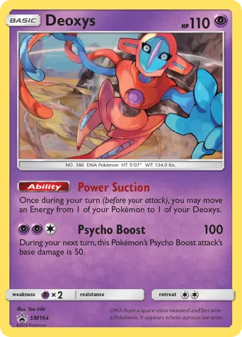 Deoxys Pokémon card #SM164