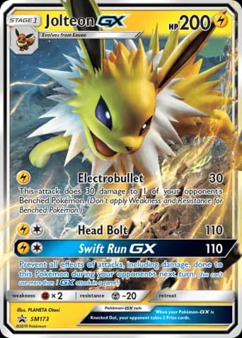 Jolteon GX Pokémon card #SM173