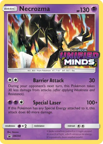 Necrozma Pokémon card #SM204