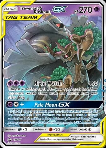 Trevenant & Dusknoir GX Pokémon card #SM217