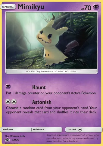 Mimikyu Pokémon card #SM29