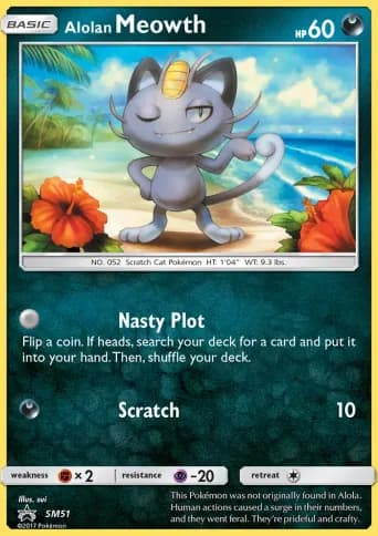 Alolan Meowth Pokémon card #SM51