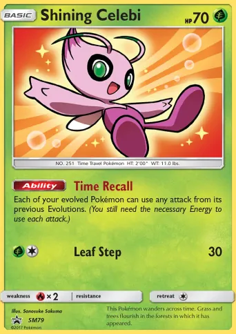 Shining Celebi Pokémon card #SM79