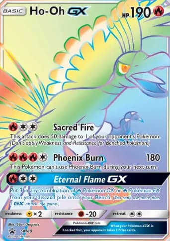 Ho-Oh GX Pokémon card #SM80