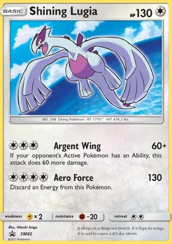 Shining Lugia Pokémon card #SM82