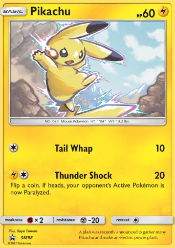 Pikachu Pokémon card #SM98