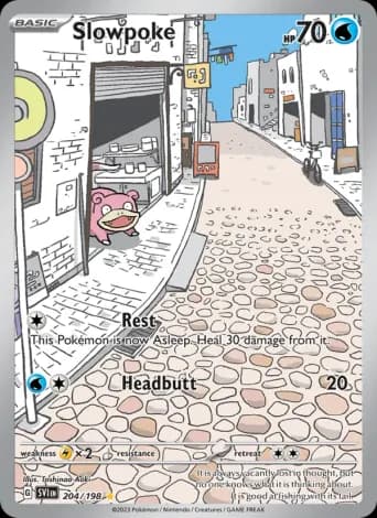 Slowpoke Pokémon card #204