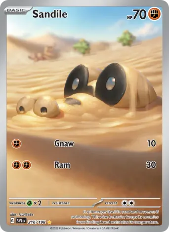 Sandile Pokémon card #216