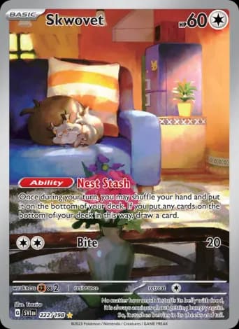 Skwovet Pokémon card #222
