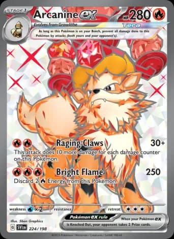 Arcanine ex Pokémon card #224