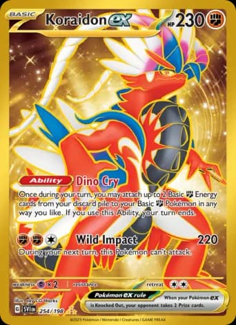 Koraidon ex Pokémon card #254
