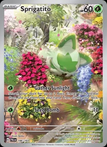Sprigatito Pokémon card #196