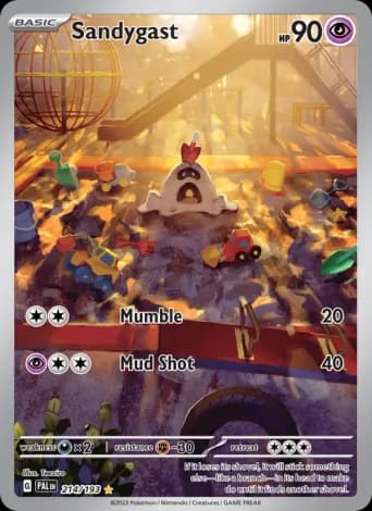 Sandygast Pokémon card #214