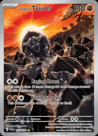 Paldean Tauros Pokémon card #218