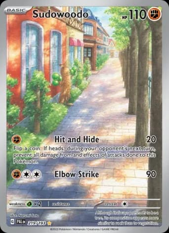 Sudowoodo Pokémon card #219