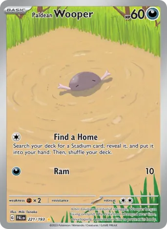 Paldean Wooper Pokémon card #221