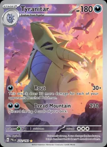 Tyranitar Pokémon card #222