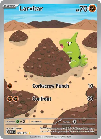 Larvitar Pokémon card #203