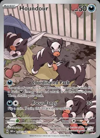 Houndour Pokémon card #204