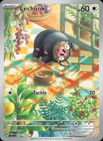 Lechonk Pokémon card #209