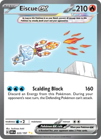 Eiscue ex Pokémon card #222