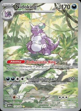 Nidoking Pokémon card #174