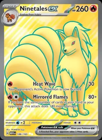 Ninetales ex Pokémon card #186