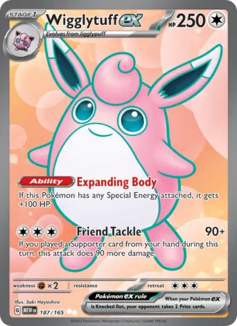 Wigglytuff ex Pokémon card #187
