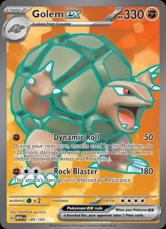 Golem ex Pokémon card #189