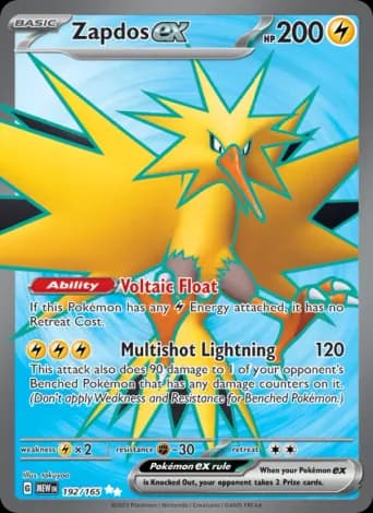 Zapdos ex Pokémon card #192