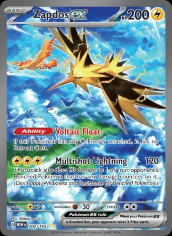 Zapdos ex Pokémon card #202