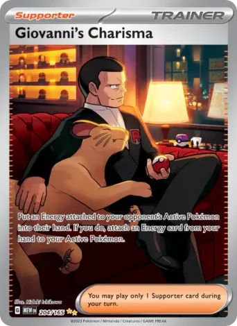 Giovanni's Charisma Pokémon card #204