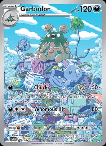 Garbodor Pokémon card #204